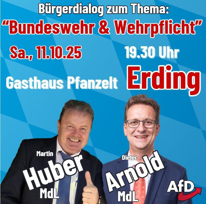 Bürgerdialog zum Thema Bundeswehr am 11.10.25 in Erding